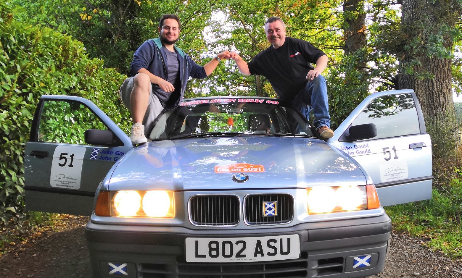 Jake and John will take on the challenge in their BMW.