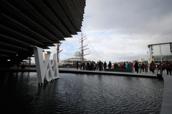 Community groups being welcomed into V&A Dundee on Friday morning.