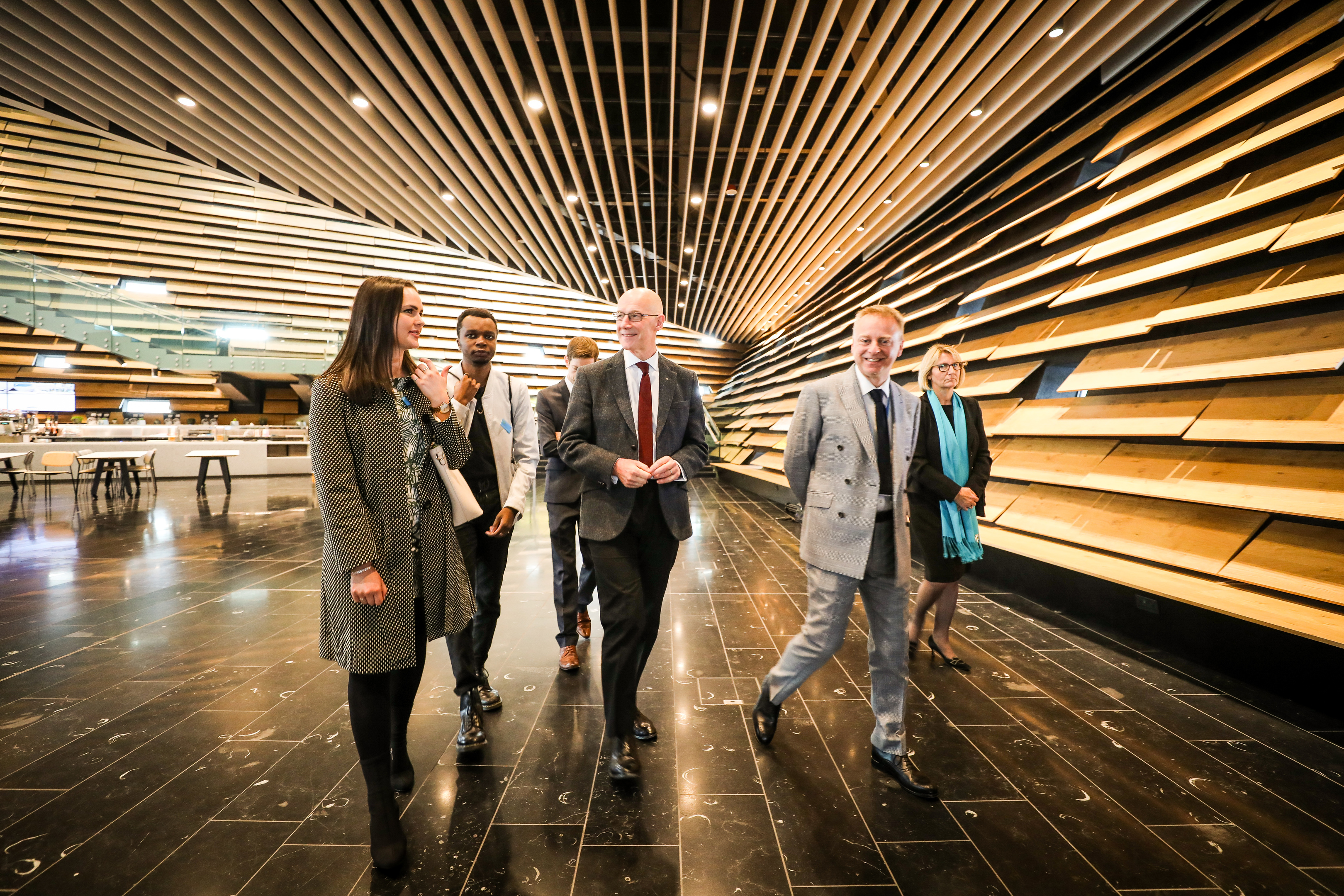 Deputy First Minister John Swinney visits the new V&A museum