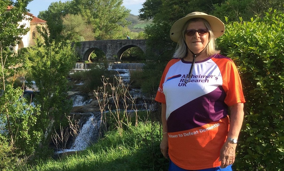 Olive Munro, who was diagnosed with vascular dementia around three years ago, and who walked the Camino de Santiago, or Way of St James, route through France and northern Spain with her husband, Ronnie to raise £2700 for Alzheimer's UK