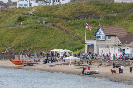 The beach at Kinghorn, where Saturday morning's incident happened.