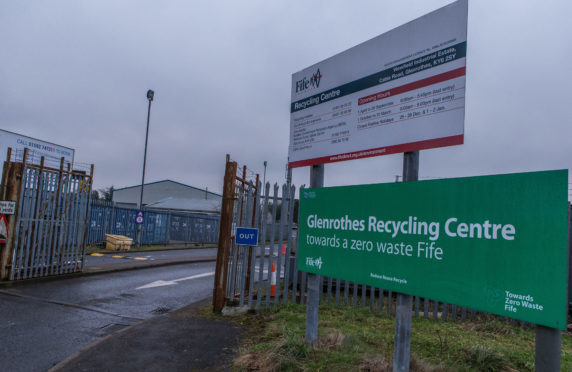 Glenrothes recycling centre.