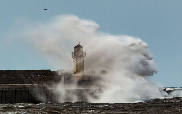 Waves breaking on the sea front, like this picture from Storm Gertrude, is a familiar sight.
