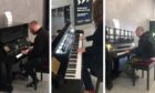 Dundee's new Peoples Piano being played.