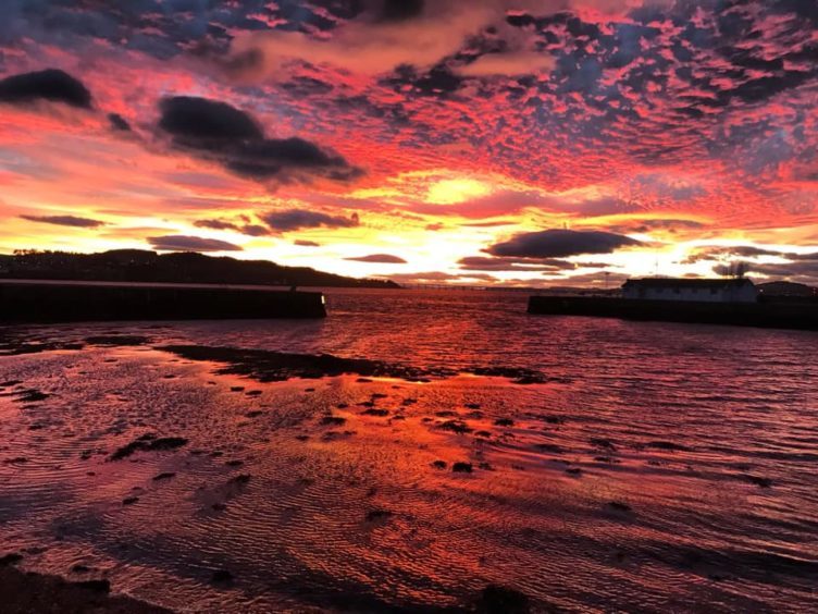 Broughty Ferry at sundown.