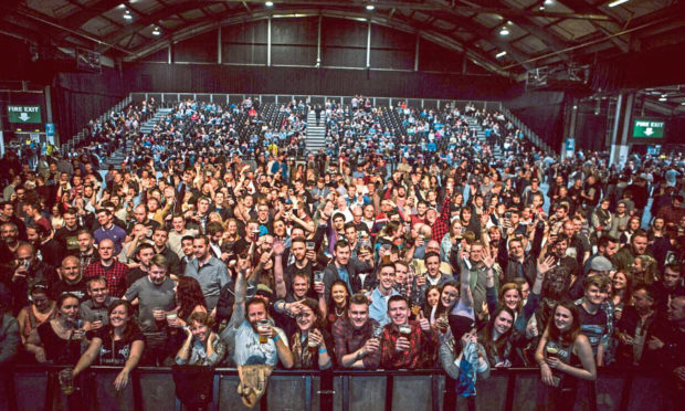 Some of BrewDog's 'equity for punks' investors at their AGM in Aberdeen.