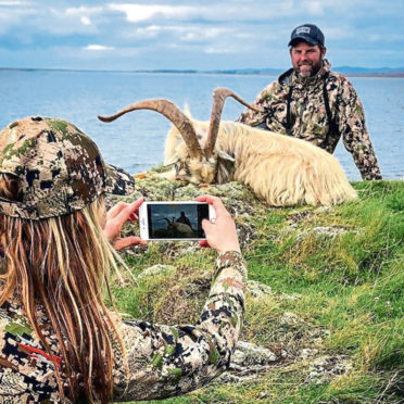 Images of a goat that was hunted on Islay by Larysa Switlyk.