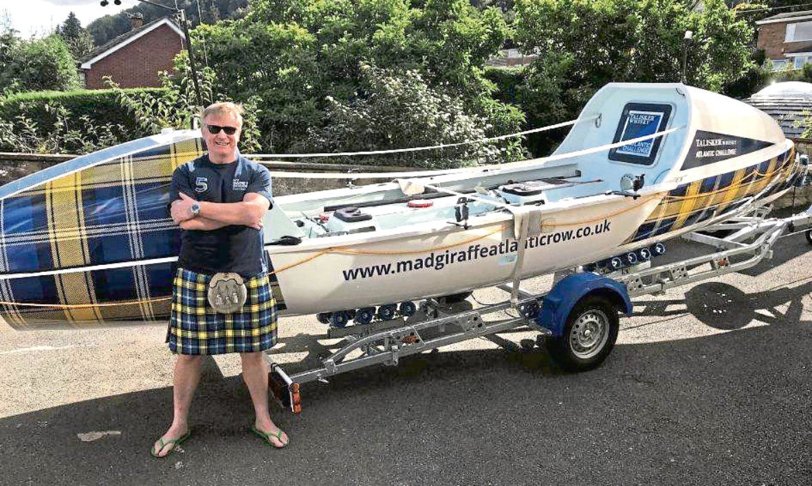 John Davidson is rowing the Talisker Challenge across the Atlantic to aim to raise £1m for the Doddie Weir foundation for Motor Neurone Disease research.