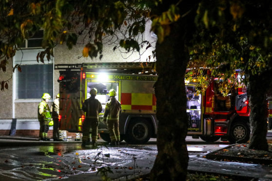 Fire fighters at St Vincent's RC Primary,