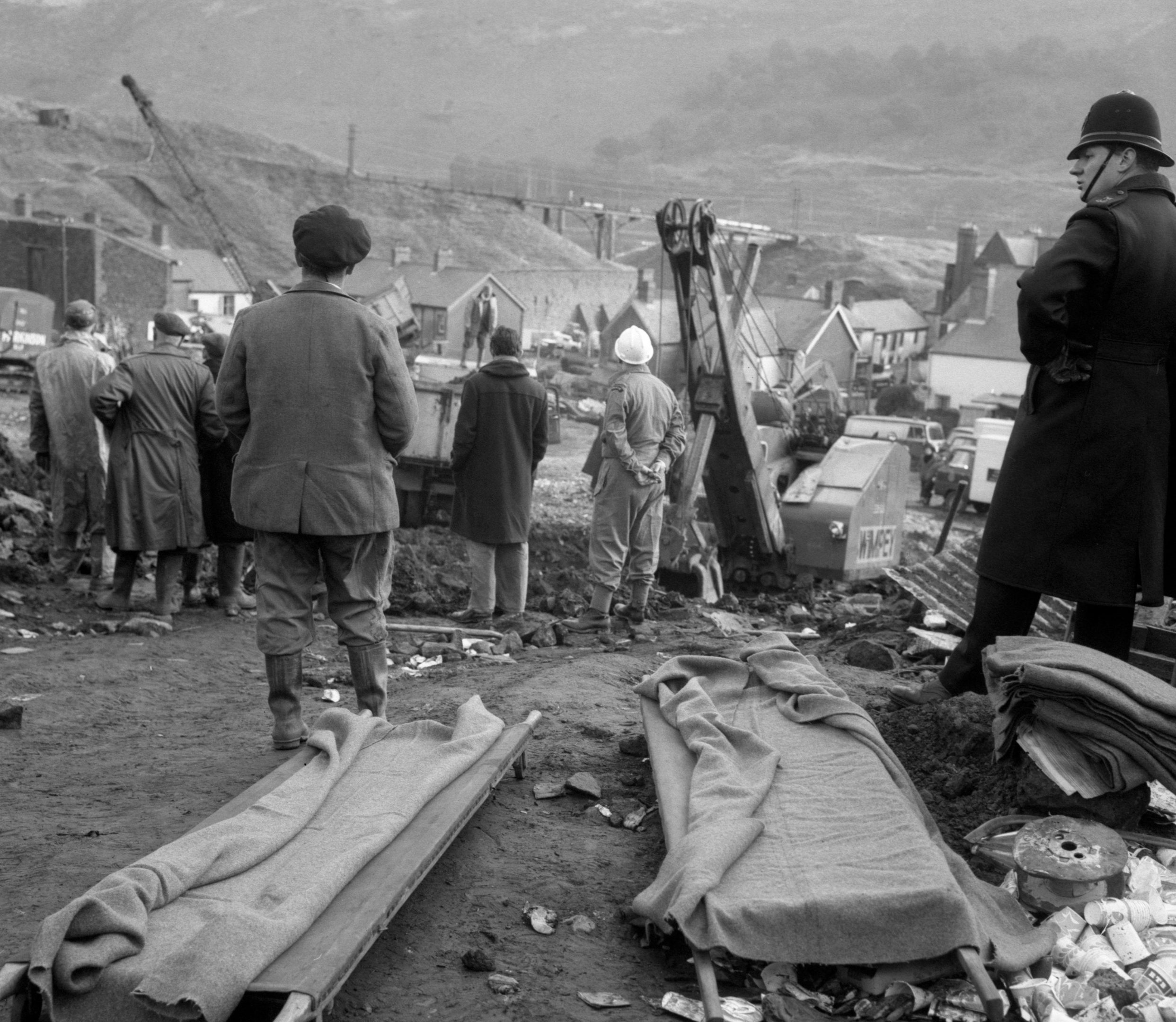 The wake of the disaster in 1966.