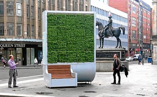 One of the green walls in Glasgow