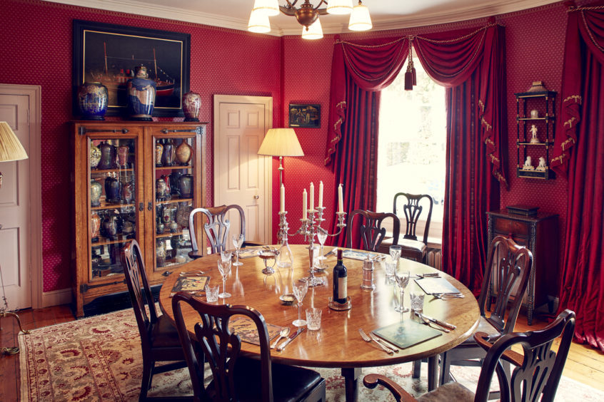 The home's dining room.