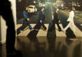 Iain MacMillan's famous Abbey Road photo exhibited at a Beatlemania exhibition in Hamburg, Germany.