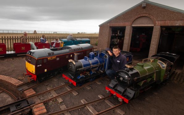 Scotland's oldest miniature railway opens for the summer season with special steam trains among the attractions.
As always, it will be the highlight of summer season and kids will be queuing up as usual to ride on John's trains which have been going since 1935.

Pic shows John Kerr, owner.

Pic Paul Reid