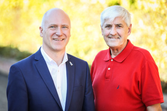 Joe Fitzpatrick MSP and Ian Baxter, Chairperson of Airways Forfar COPD