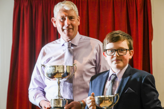 Carnoustie Citizen of the Year and Junior Citizen of the Year Robin Marshall and Craig Guthrie.