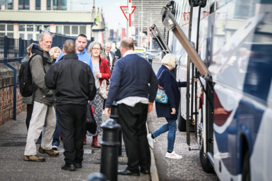 Passengers at Dundee are having to make their journeys on replacement buses.