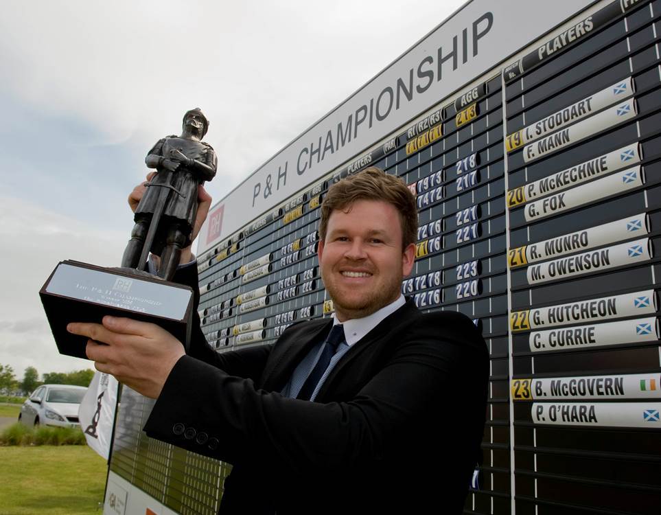 Tartan Tour champion Paul O'Hara is co-leader going into the final round of the Scottish PGA at Gleneagles.