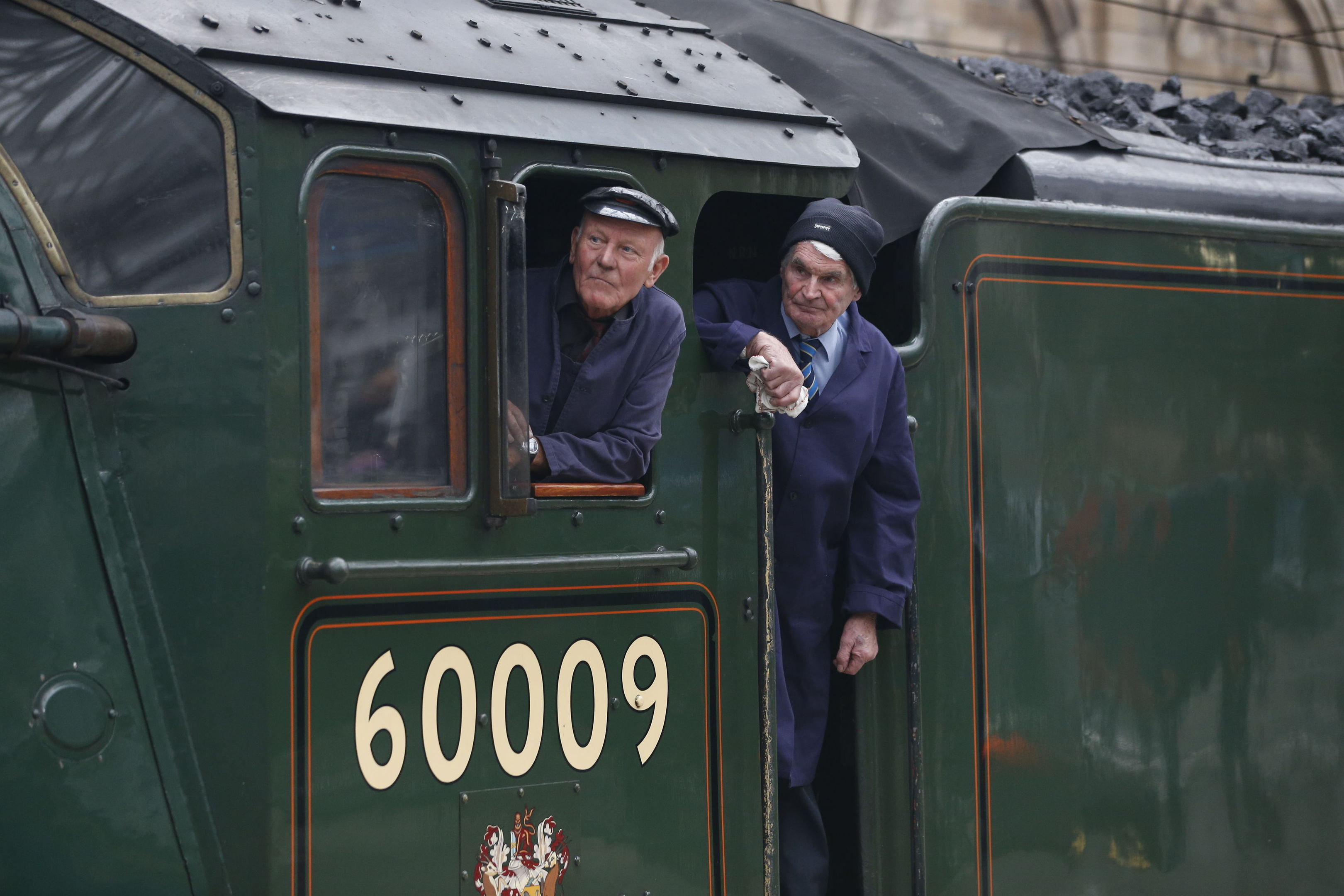 John Cameron aboard Union of South Africa during the Borders Railway formal opening.
