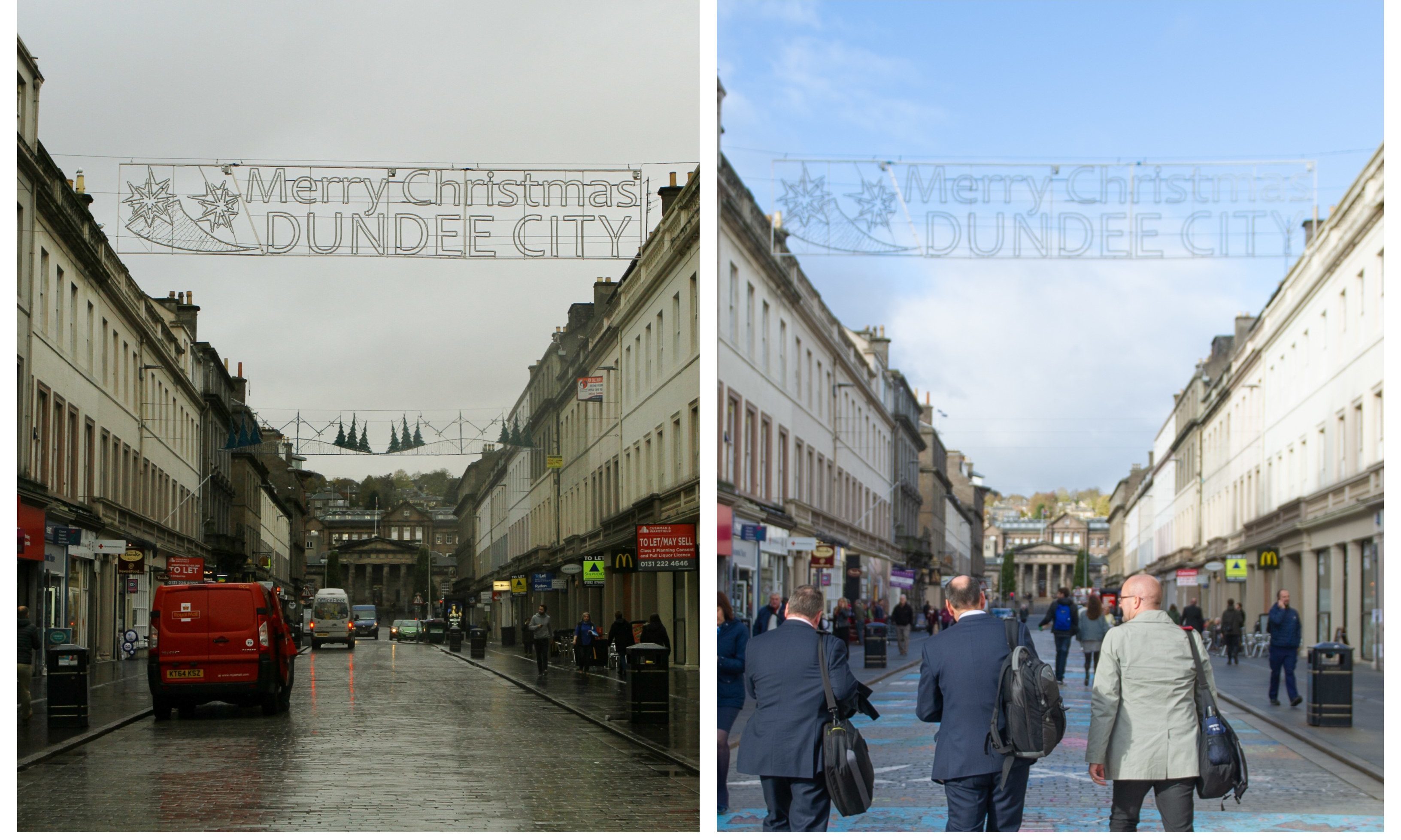 Reform Street in 2012, left, and 2018, right.