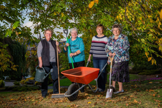 Members of the Royal Horticultural Society of Perthshire are appealing for new members to save the 200-year-old society.
From left: Pat Scotland, Barbara McDonald, Gillian Sharp and Vera Taylor.