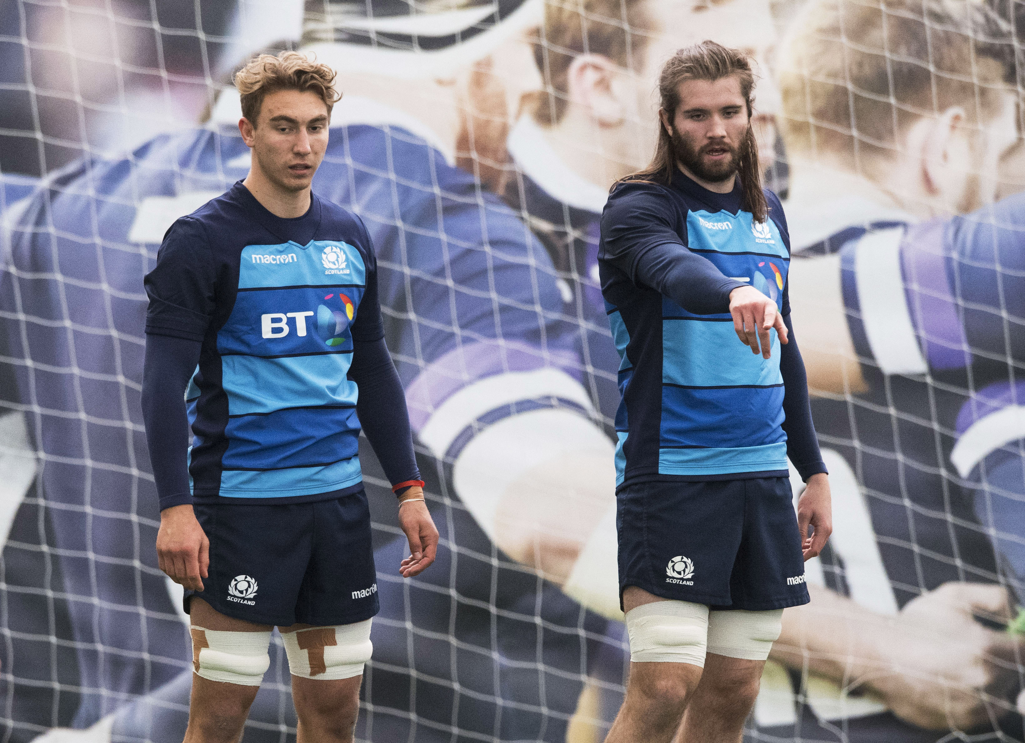 Jamie Ritchie (L) and Ben Toolis are in the Edinburgh 23 for the PRO14 semi-final.