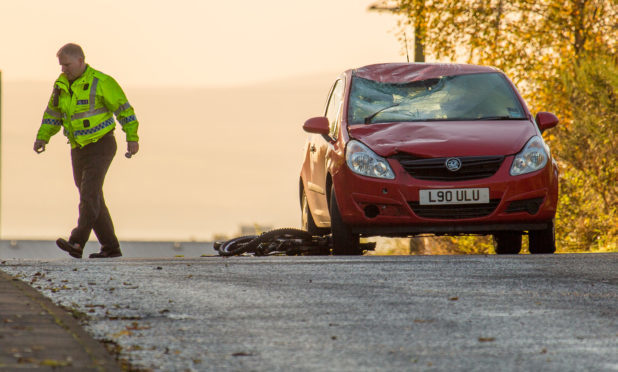 Police investigating after the fatal accident on Carberry Road on November 1 2016.