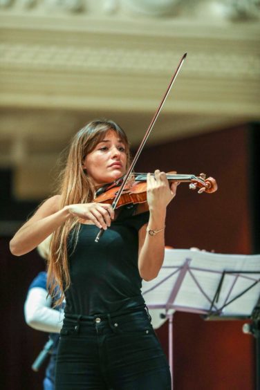 Nicola Benedetti performing at the Caird Hall, Dundee.