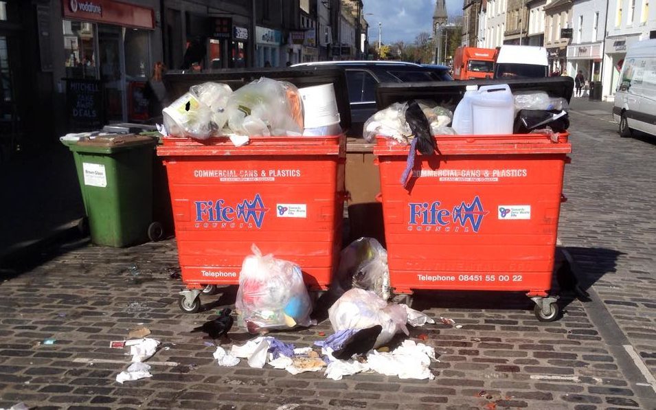 Bins in Market Street in particular have been causing concern - but Fife Council is proposing a solution.