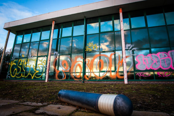 The derelict block at Technology Park.