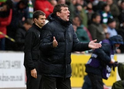 Tommy Wright during the match.
