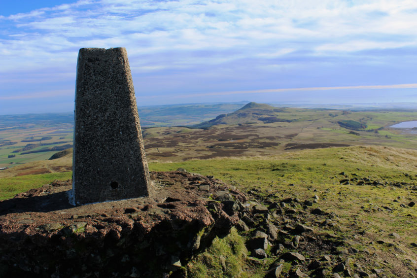 View east from the summit of West Lomond.