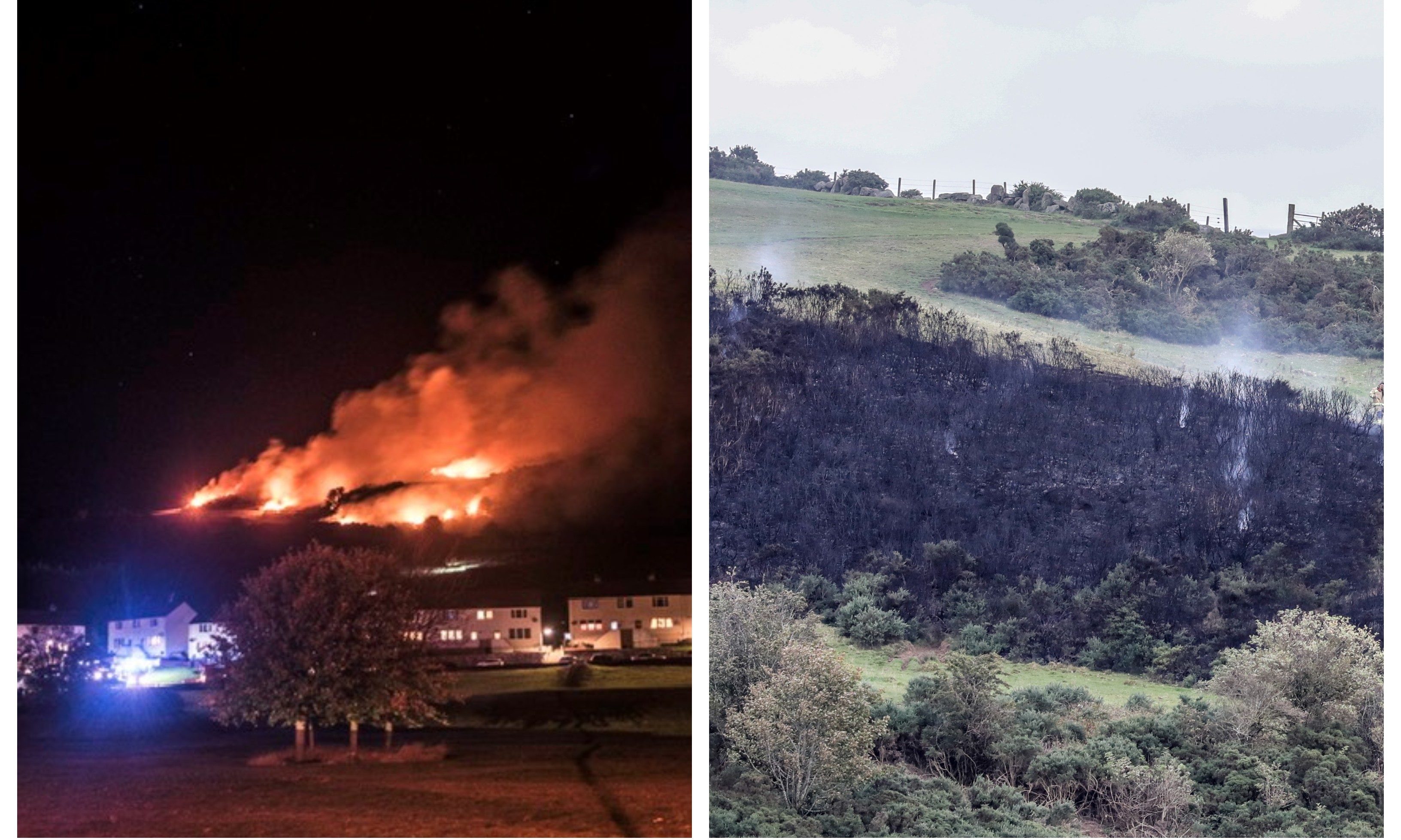 Firefighters were called to tackle a large grass fire at Benarty Hill in Fife.