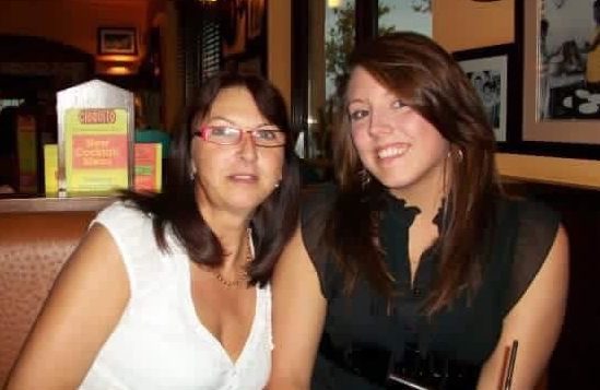 Lorraine Bristow with mother Carol Anne who was murdered by Ross Taggart in Fife.