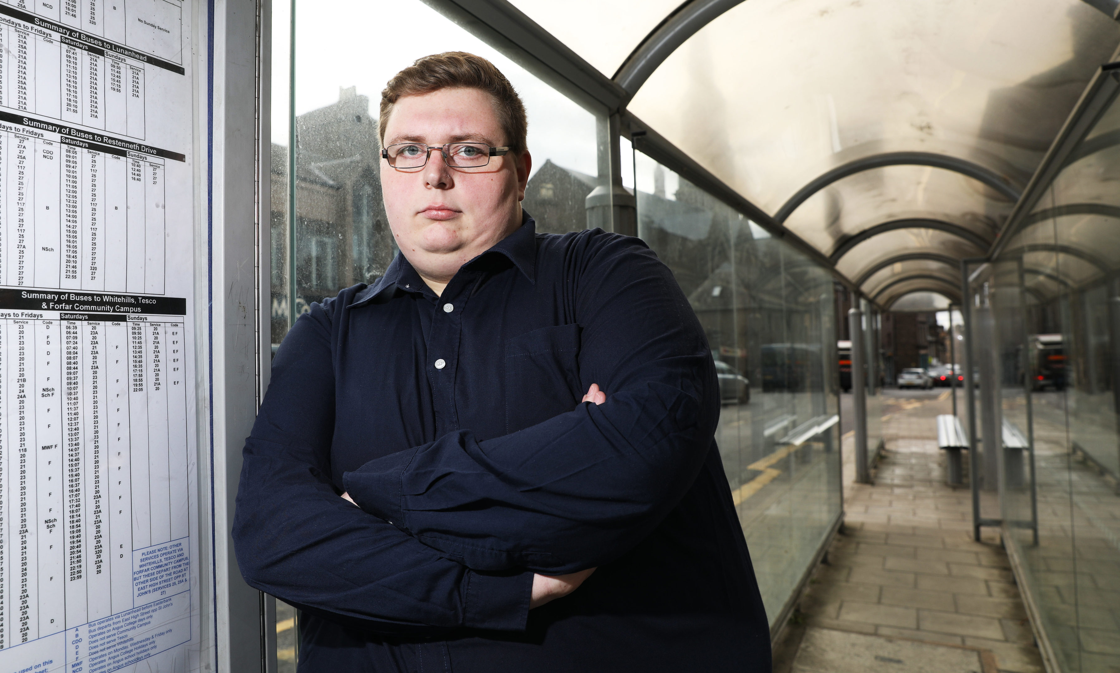 Scott Peter Lawson, 26, has reported problems with Stagecoach cuts "leaving students behind".