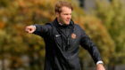 Robbie Neilson taking his first training session as manager at Dundee United.