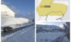 The snow gates were closed on the A93 this morning due to snow.