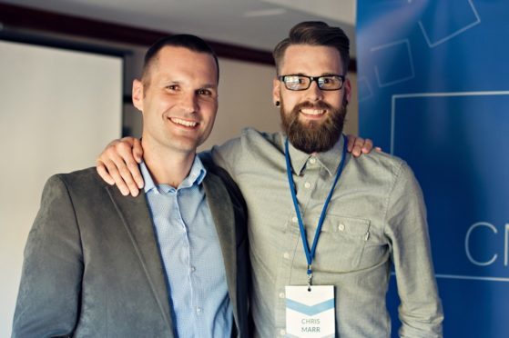 Marcus Sheridan with World Class Communication's co-founder Chris Marr