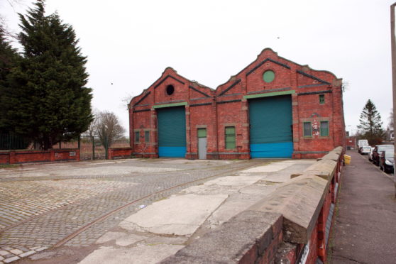 The Maryfield tram depot.