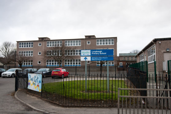 Youths were seen throwing fireworks close to Longhaugh Primary School