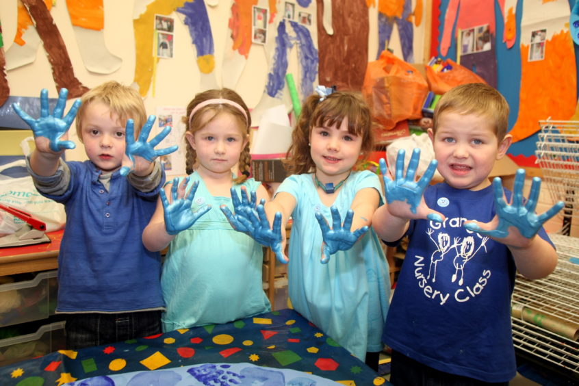 Grange Nursery in Monifieth had a 'Blue Day' for World Diabetes Day.