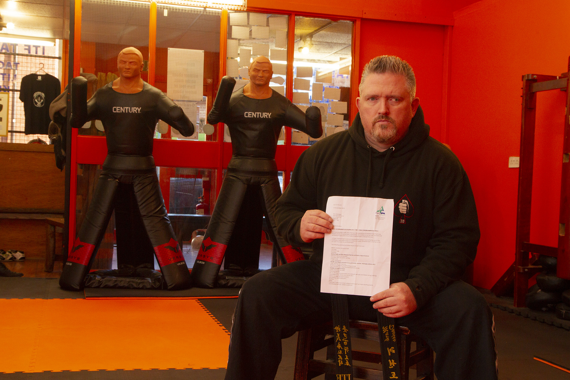 Mark Davies runs The Best Defence martial arts centre in Arbroath