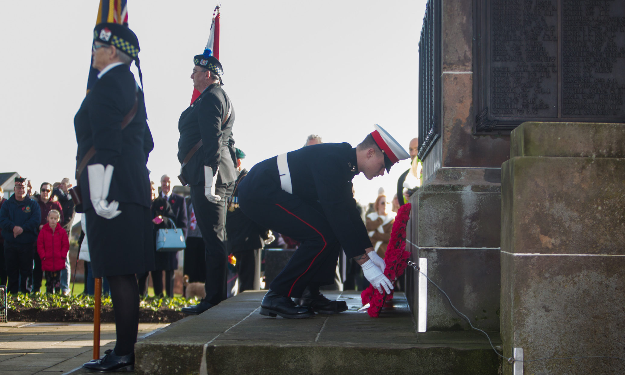 Remembrance parade and laying of wreaths at Arbroath's War Memorial

Pic shows

Pic Paul Reid