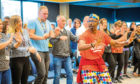 TV's Mr Motivator visits Aviva in Perth to promote healthy living.