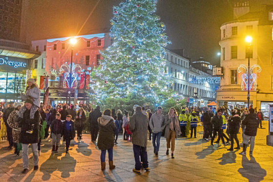 The 2018 Christmas lights switch-on in Dundee.