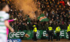 Celtic Fans in the away end.