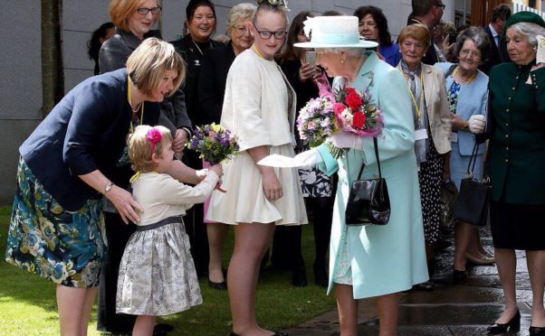 Agatha meeting the Queen