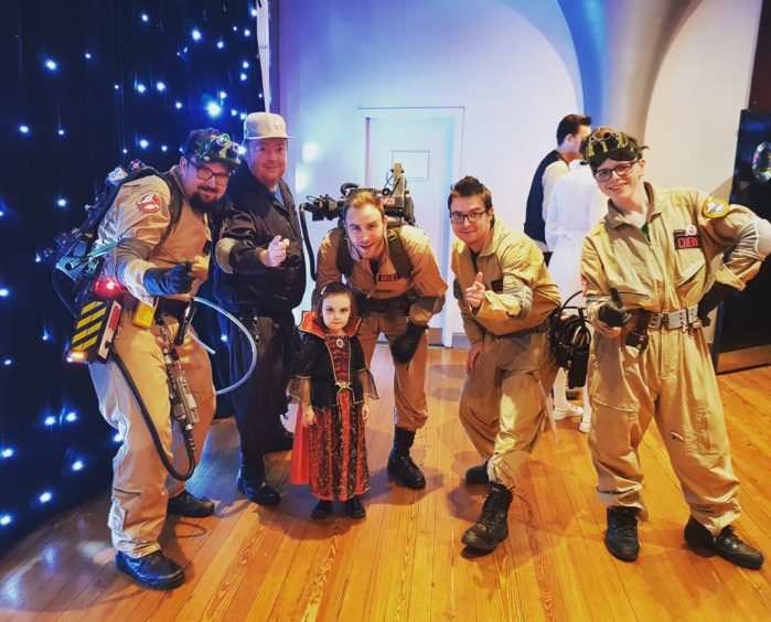 Ariana with the Ghostbusters.