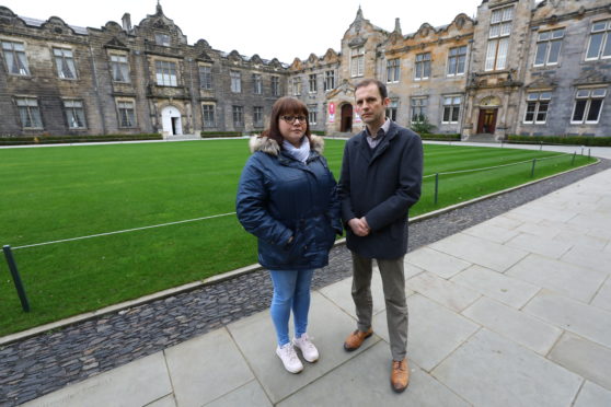 Sandra Mitchell along with local MP Stephen Gethins.