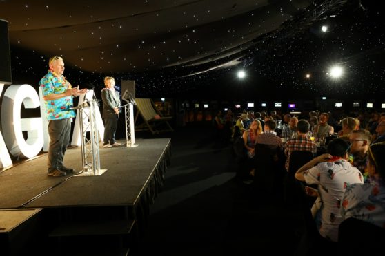 Paul Durrant, from the UK Games Fund, addresses the guests at the UKGF Awards at the ceremony.